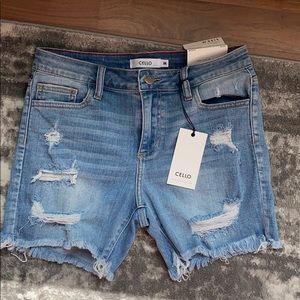 Cello cut off jean shorts ladies M NWT